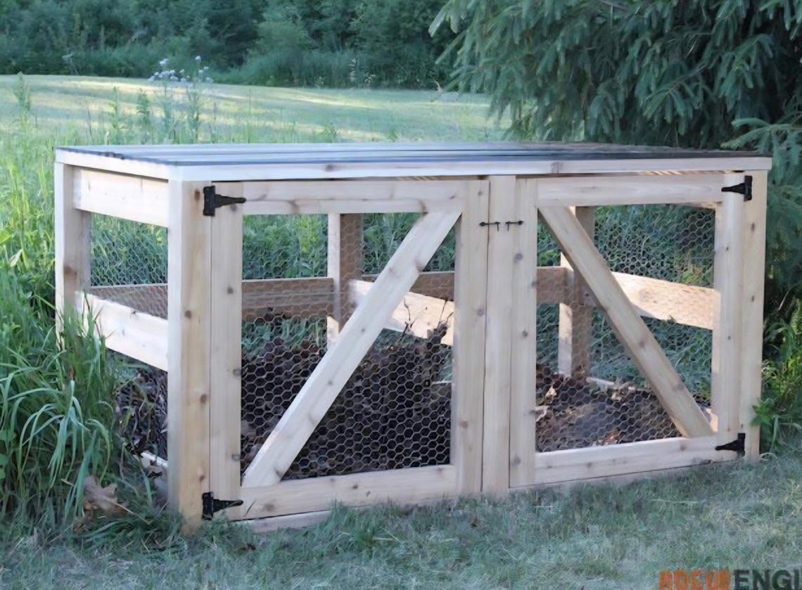 Double Compost Bins - Complete Plans to Build It - Etsy