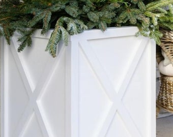 Large Outdoor Farmhouse X-Style Planters - DIY