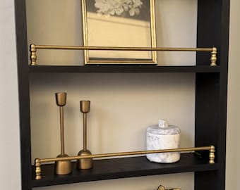 Floating Wall Shelves with Gallery Rails - complete plans to build it