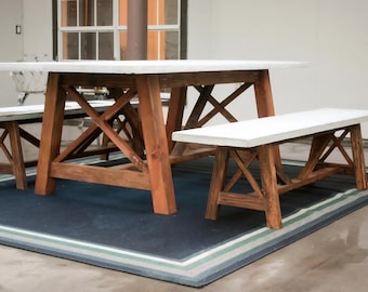 X Base Outdoor Dining Table - plans to build it!