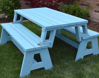Convertible Picnic Table and Bench - DIY