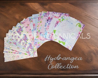 Hydrangea Stationary collection 20 pages per set