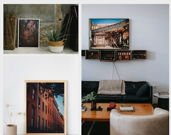 Architecture City Buildings Photo Art Print Set of 3, Urban Skyline, Modern Cityscape Picture, Fine Art Photography, Architectural Decor,