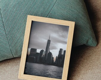 Stormy Cityscape Photo Print, Urban Skyline Art, Unframed Dramatic Decor, Tumultuous Skies Photography, City Artwork, Elemental Wall Art