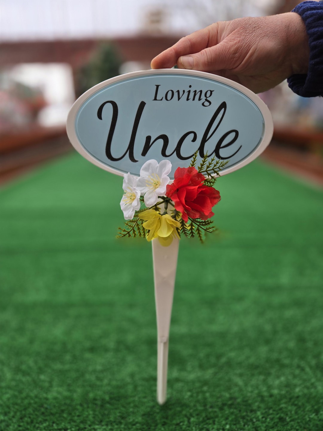 Uncle Rip Flower Card Uncle Memorial Flower Decoration: Loving Memory Cemetery Sign - Etsy