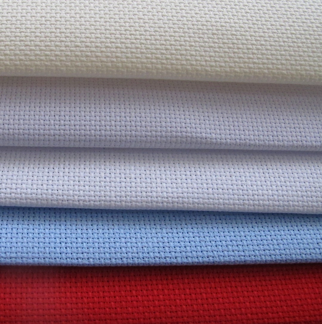 Aida Cloth 14 Count Cross Stitch Canvas Fabric 30x30cms, Cross Stitch