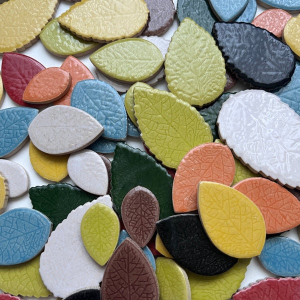 Ceramic Leaves for Mosaics 4oz Canada - petals for mosaic - mosaic diy