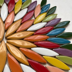 Large Ceramic Petals & Leaves for Mosaics 4oz Canada - petals for mosaic - mosaic diy