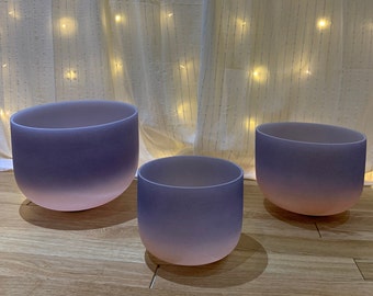 Big Sound Healing Starterset 'Driven by the Moon' Set van 3 Chakra Bowls incl. 1 draagtas Cosmic Crystal Sound Bowls®