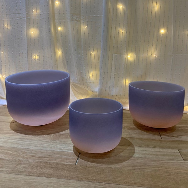 Small Sound Healing Starter Set 'Driven by the Moon' Set of 3 Chakra Bowls incl. 1 carrier bag Cosmic Crystal Sound Bowls®