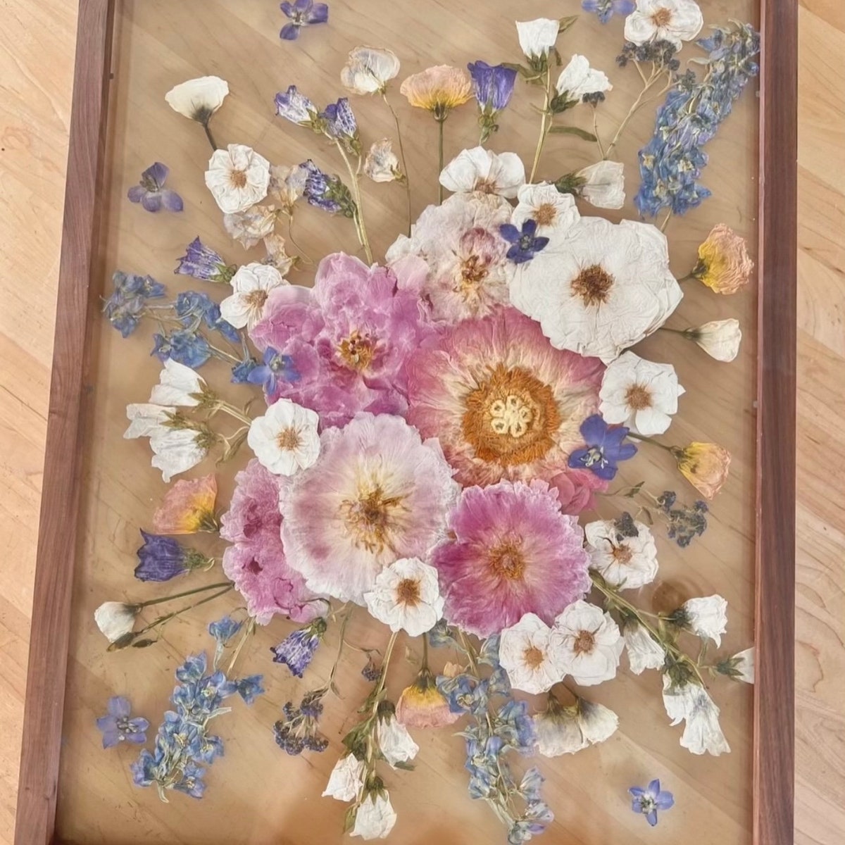 Custom Pressed Flower Frame - Wedding Flowers or Other Event Flowers - Etsy