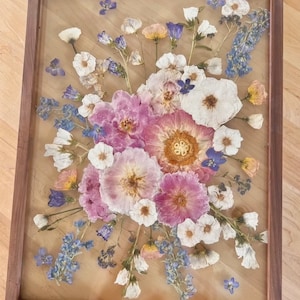 Custom Pressed Flower Frame - Wedding Flowers or Other Event Flowers