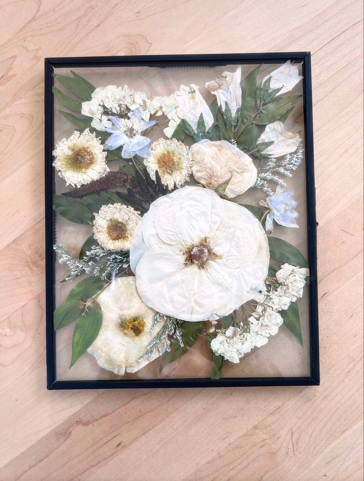 Small pressed flower hanging frame - Cosmos (4x6) — Bloom & Make