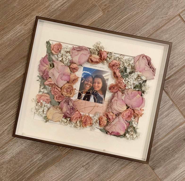 Custom Flower Shadow Box Wedding Flowers or Other Event Etsy