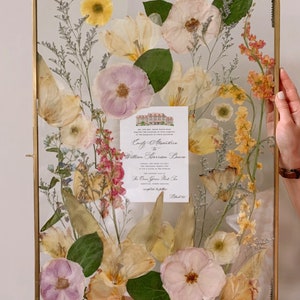 Custom Pressed Flower Frame - Wedding Flowers or Other Event Flowers