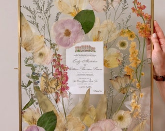 Field of Flowers - Arched Botanical Pressed Flower Art