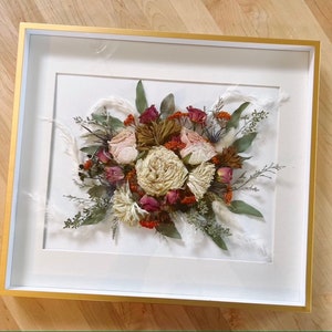 Custom Flower Shadow Box - Wedding Flowers or Other Event Flowers