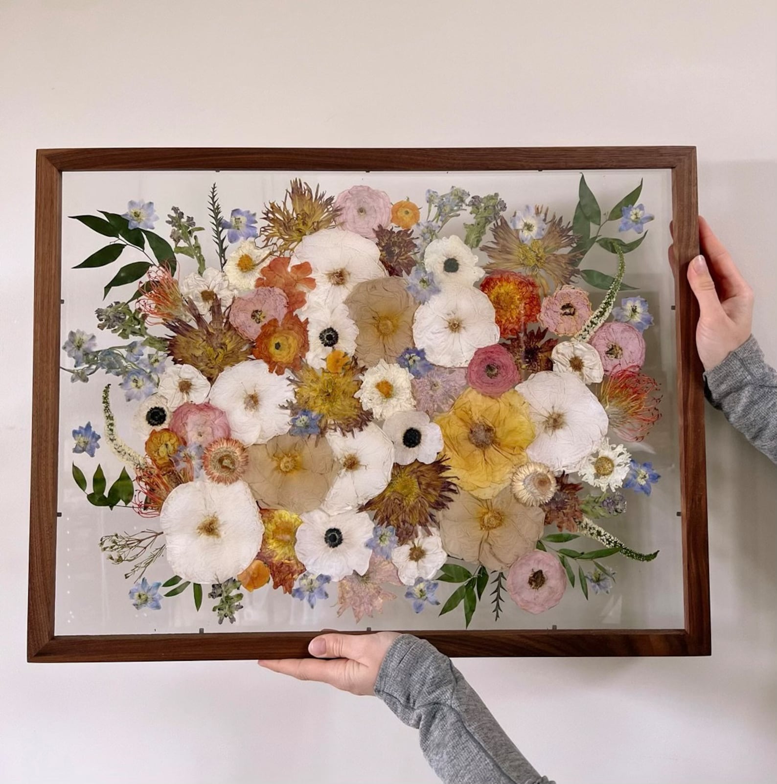Framed Pressed Flower Art (Custom)