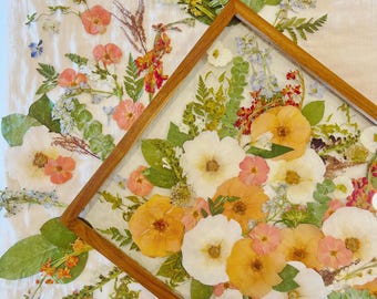 Custom Pressed Flower Frame - Wedding Flowers or Other Event Flowers