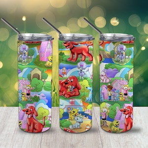 Red Giant Dog  Tumbler 20 oz Skinny Digital Art