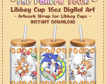 Hedgehog High Velocity och Fox Friend (ingen AI) 473 ml Libbey glasburkplast PNG 300 DPI – Sublimeringstumblerdesign digital nedladdning