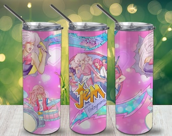 Mädchen-Popband-Design für schmalen Trinkbecher (20 oz) – PNG-Datei, 300 dpi – Sublimationsdesign zum digitalen Download