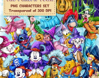 Halloween-Sticker-Bundle „Spukhaus“ (PNG, 300 DPI, transparenter Hintergrund) – Cliparts für Sublimation, T-Shirts & Bastelarbeiten (Digitaler Download)