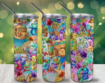 Magical Medieval Bears Skinny Tumbler 20oz Wrap PNG 300 DPI – Sublimation Design Digital Download