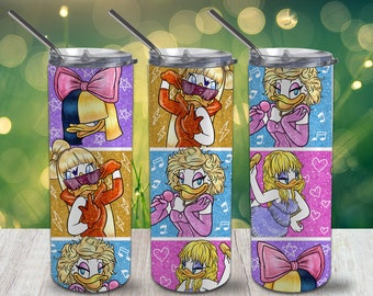 Pop Duck Divas Tumbler Skinny Tumbler 20oz Wrap PNG 300 DPI – Sublimationsdesign zum digitalen Download