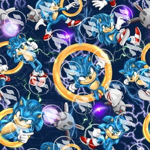 Hedgehog Bolt and Rings Seamless Art