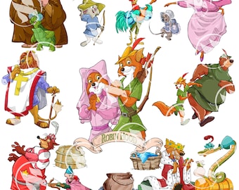 Robin Hood Friends (No AI) Sublimation File 12" x 12" 300 DPI – Digital Paper for Sublimation, Fabric & Scrapbooking