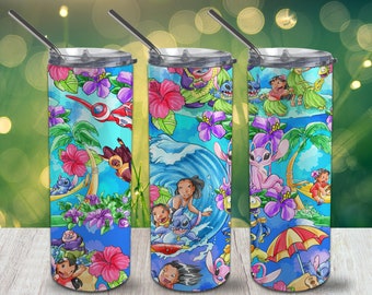 Beach Girl Tumbler Skinny Tumbler 20oz Wrap PNG 300 DPI – Sublimation Design Digital Download