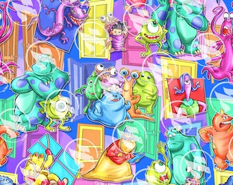 Workers Monsters Industry (No AI) Naadloos patroon PNG 15" x 15" 300 DPI – Digitaal papier voor sublimatie, textiel en scrapbooking