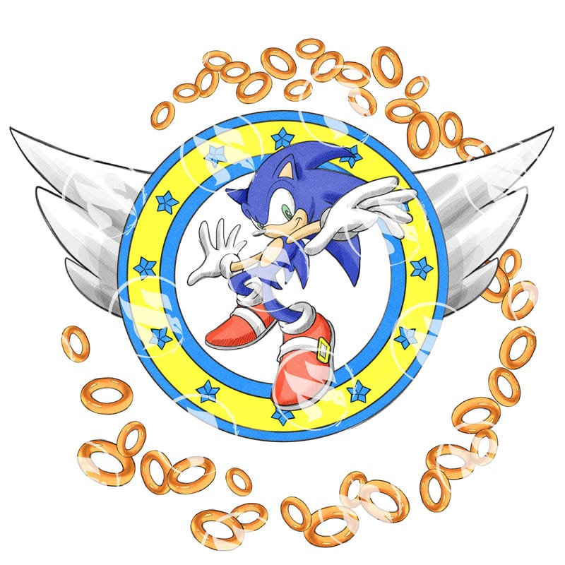 Sonic Gold Rings - Etsy