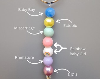 Infertility and Pregnancy and Infant Loss Motherhood Journey Beaded Keychain