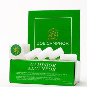 100% Natural Camphor Block/Tablet | (8oz & 16oz 32/64 Tablets ) for Aromatherapy, Odor Eliminator Alcanfor, Kapur, Puja