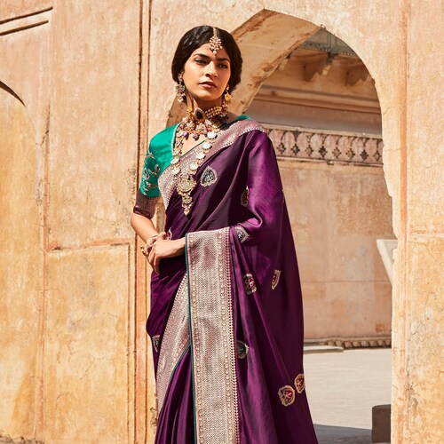 Off White & RED PAITHANI Saree for Woman for shops Weddings, Zari Weaved all over the saree