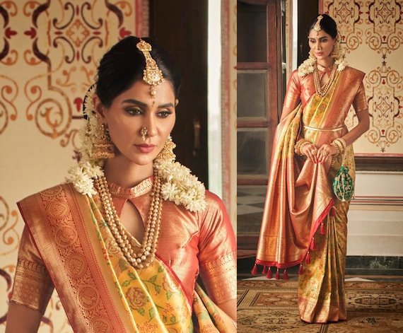 Kanjivaram clearance dulhan saree