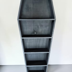 52 Inch Handmade Coffin Bookshelf, Goth Home Decor