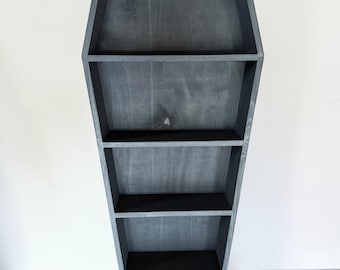 52 Inch Handmade Coffin Bookshelf, Goth Home Decor