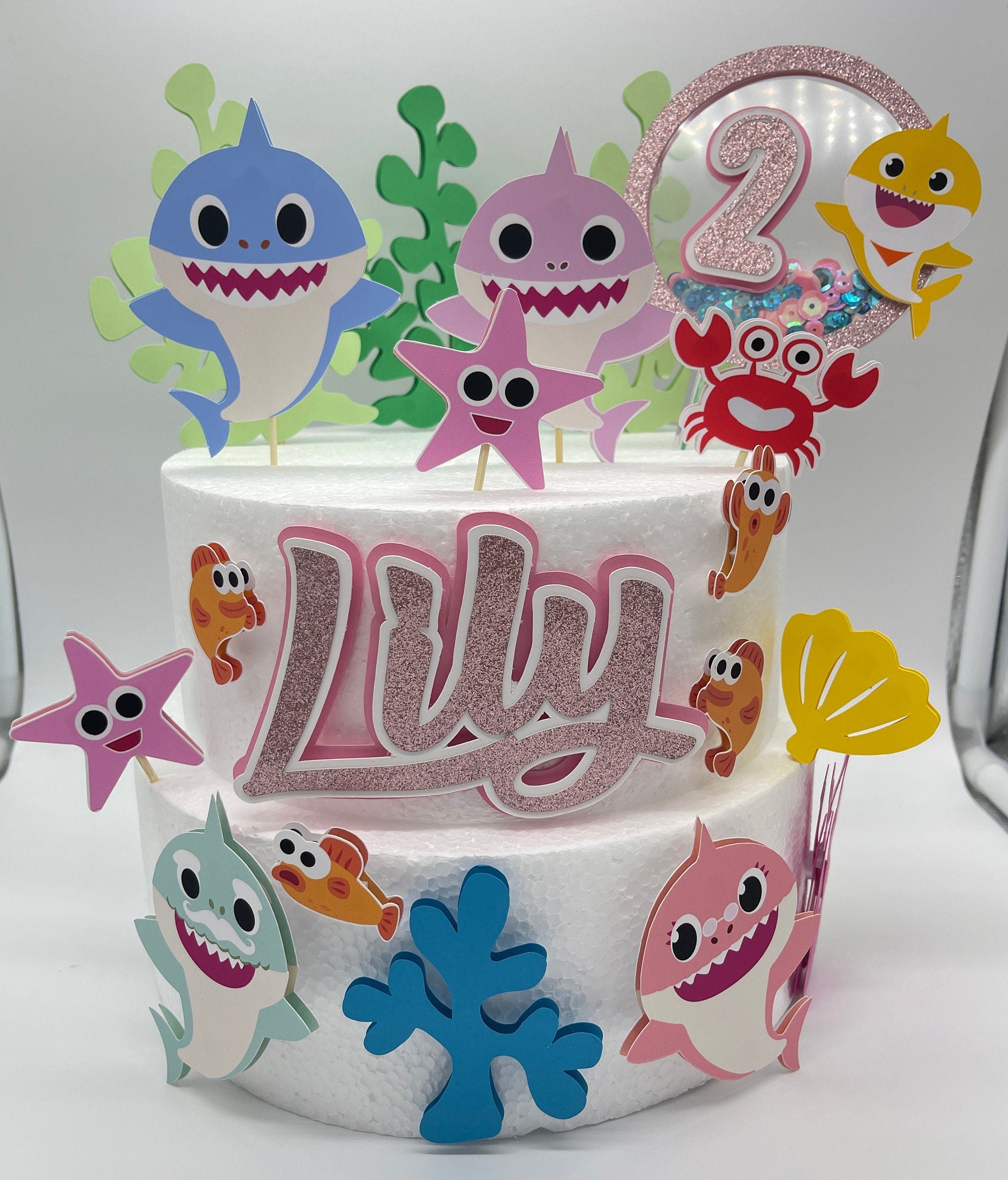 Baby Shark Cake Topper Baby Shark Birthday Baby Shark Etsy