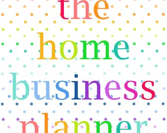 HOME BUSINESS PLANNER Printable Etsy Shop Small Direct Sales Marketing Expense Shipping Tracker Customer Invoice Order Form Mileage Log