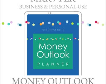 MONEY WEALTH PLANNER Mrr Plr Digital Product Resell Rights Passive Income Marketing Plan Home Budget Finance Branding Editable Template