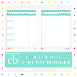 PAQUETE DE CALENDARIOS Planificador digital imprimible Mensual Semanal Vertical Horizontal Horario por horas Carta Clásico Horario personal Estudiante universitario feliz imagen 5