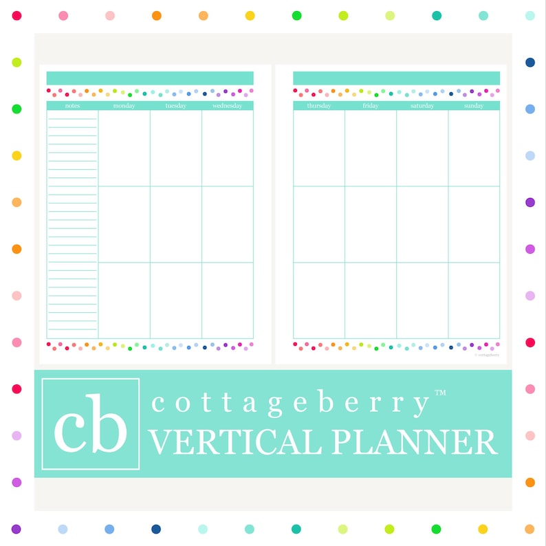 PAQUETE DE CALENDARIOS Planificador digital imprimible Mensual Semanal Vertical Horizontal Horario por horas Carta Clásico Horario personal Estudiante universitario feliz imagen 5