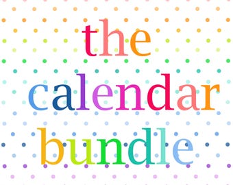 Kalender-Bundle: Druckbarer digitaler Planer – Monatlich, Wöchentlich, Vertikal, Horizontal, Stündlich, Brief, Klassisch – Persönlicher Zeitplan für Studenten
