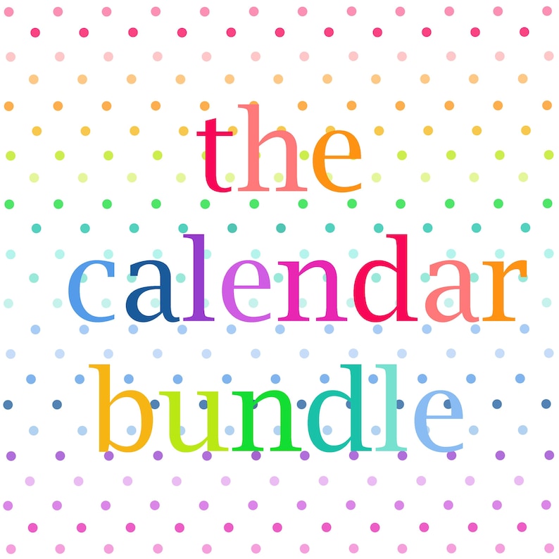 PAQUETE DE CALENDARIOS Planificador digital imprimible Mensual Semanal Vertical Horizontal Horario por horas Carta Clásico Horario personal Estudiante universitario feliz imagen 1