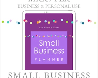 SMALL BUSINESS PLANNER Mrr Plr Digitales Produkt WiederverkaufsrechtePassives Einkommen Marketingplan Home Budget Financieren Branding Bearbeitbare Vorlage