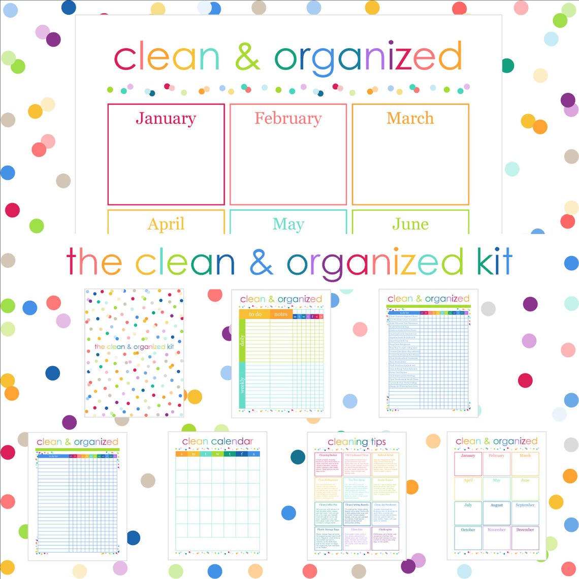 Clean Out Notes PLANNER BUDGET MEAL Cleaning Notes Printable Digital iPad Pages Monthly ...
