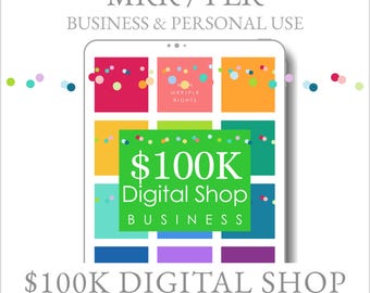 DIGITAL SHOP Mrr Plr Digital Product Resell Rights Passive Income Marketing Plan Home Budget Finance Branding Editable Template